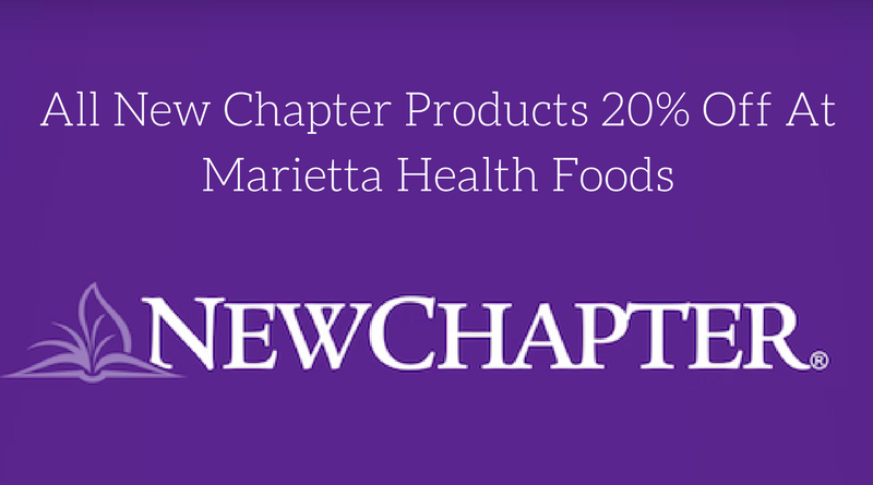 All New Chapter Products 20% Off at Marietta Health Foods