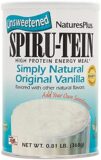 Nature’s Plus Spiru-Tein High Protein Energy Meal Powder Unsweetened Original Vanilla
