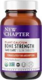 New Chapter Calcium Supplement – Bone Strength Organic Red Marine Algae Calcium – with Vitamin D3+K2 + Magnesium, 70+ Trace Minerals for Bone Health
